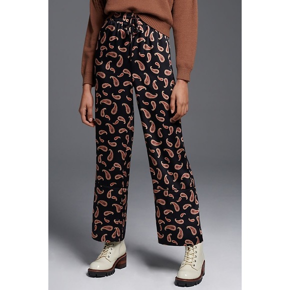 Anthropologie Vega Satin Pants Size XL - Picture 3 of 11